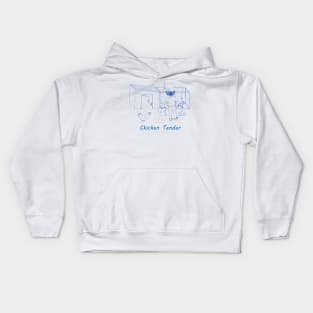 Chicken Tender - Blue Kids Hoodie